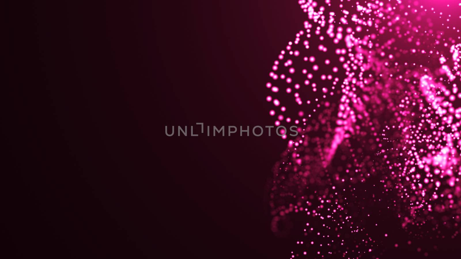 Bokeh of water fly and lights. 3D rendered