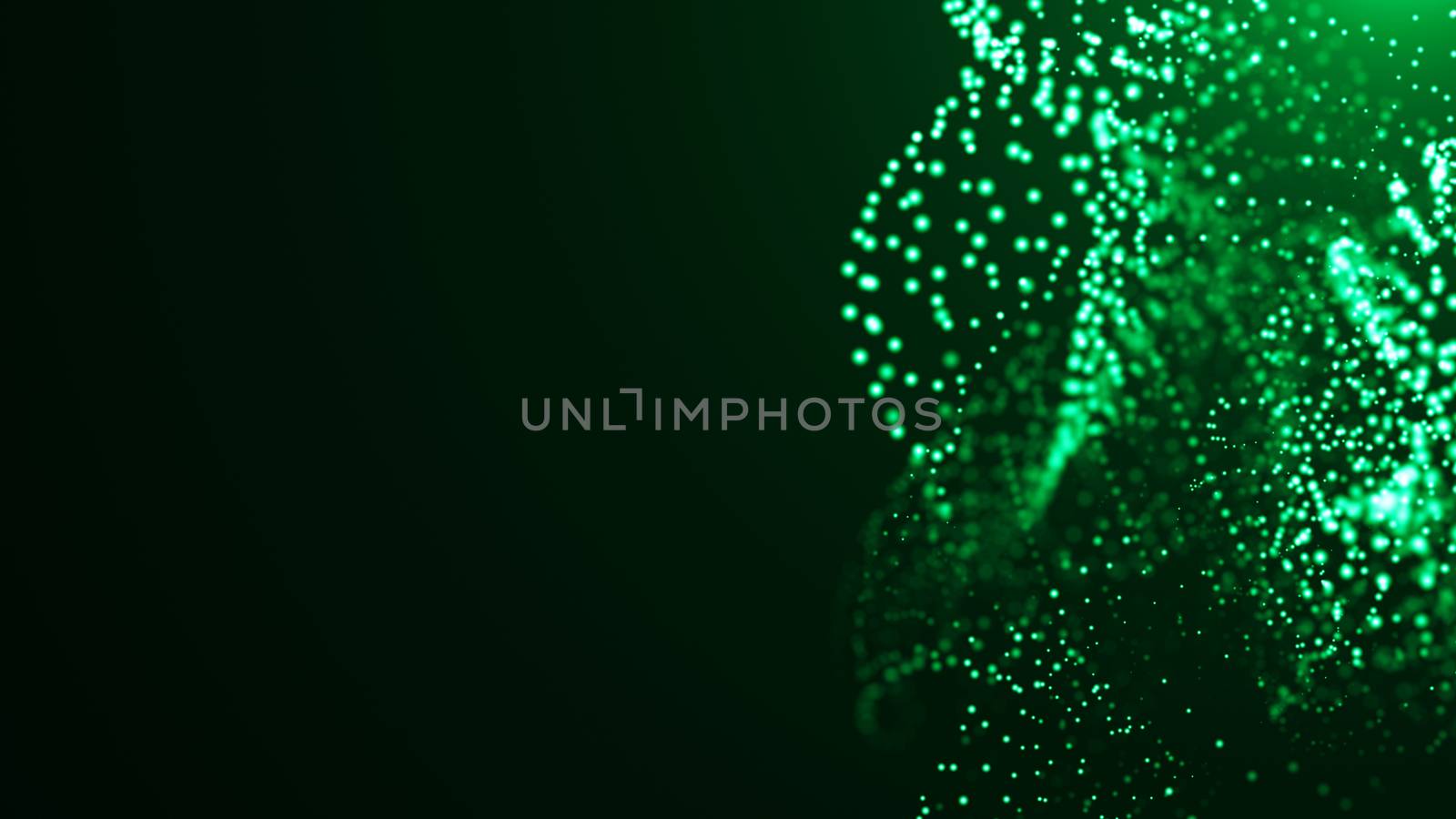 Bokeh of water fly and lights. 3D rendered