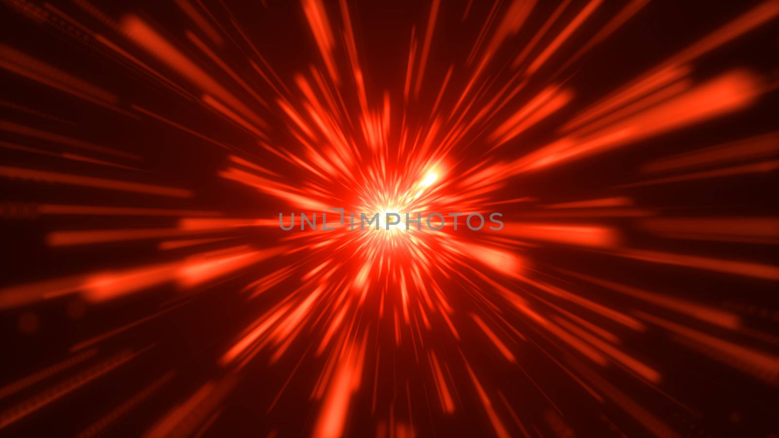 Space traveling. Particle zoom background. 3D rendered