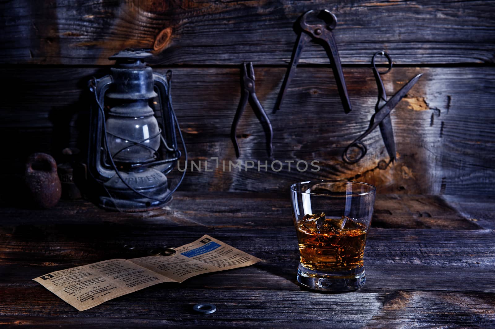 A glass of whiskey by Michalowski