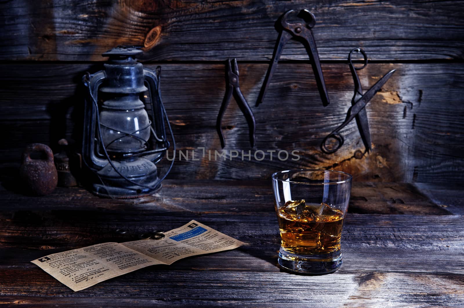A glass of whiskey by Michalowski
