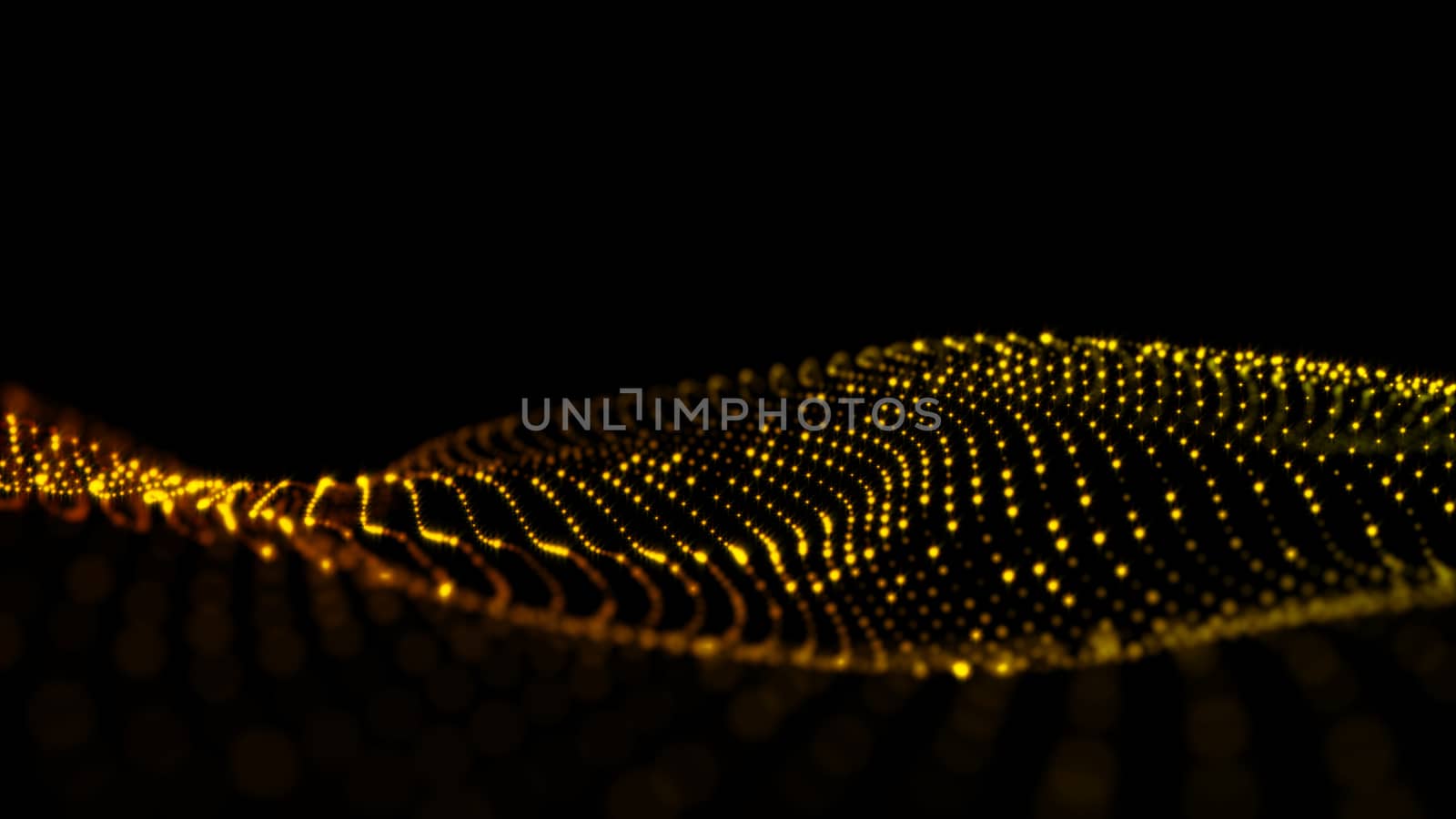 Gold sparkling particles wave background by nolimit046