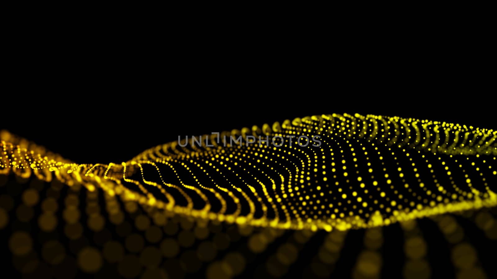 Gold sparkling particles wave background by nolimit046