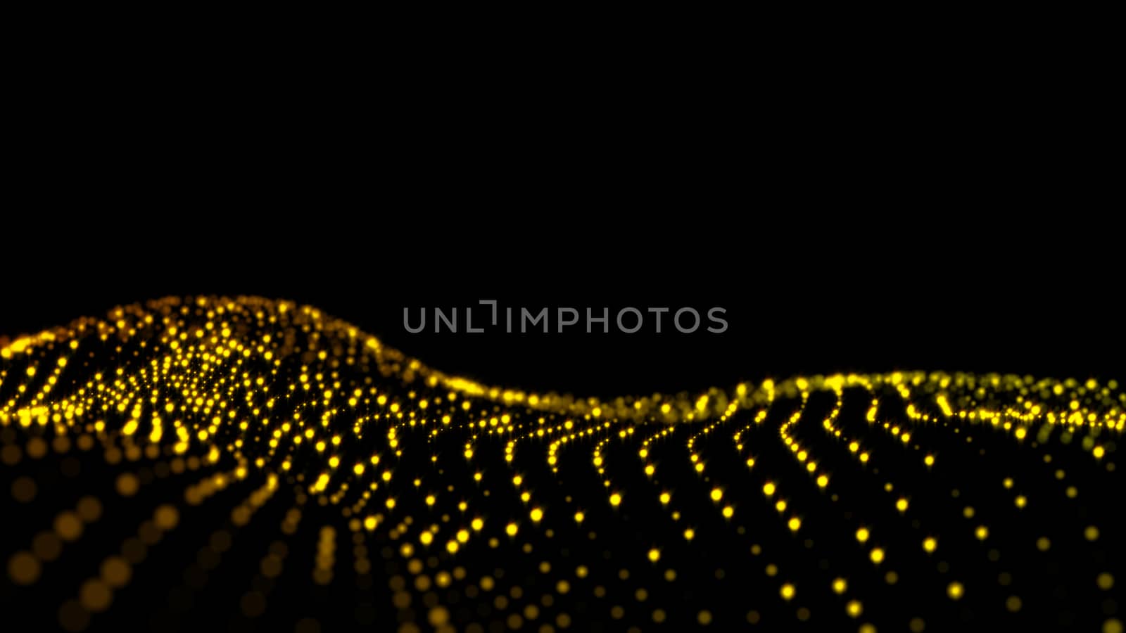 Gold sparkling particles wave background by nolimit046