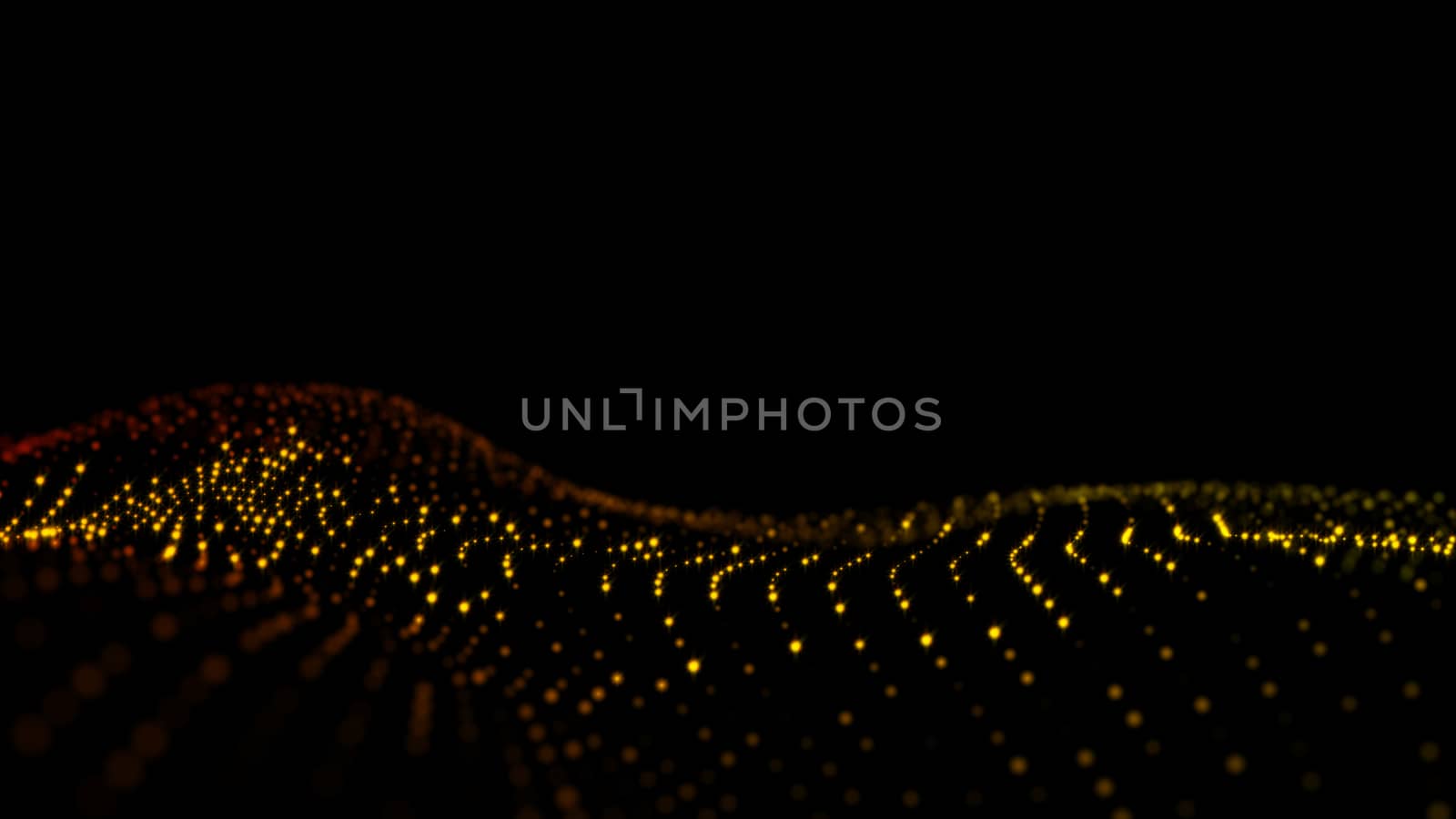 Gold sparkling particles wave background by nolimit046