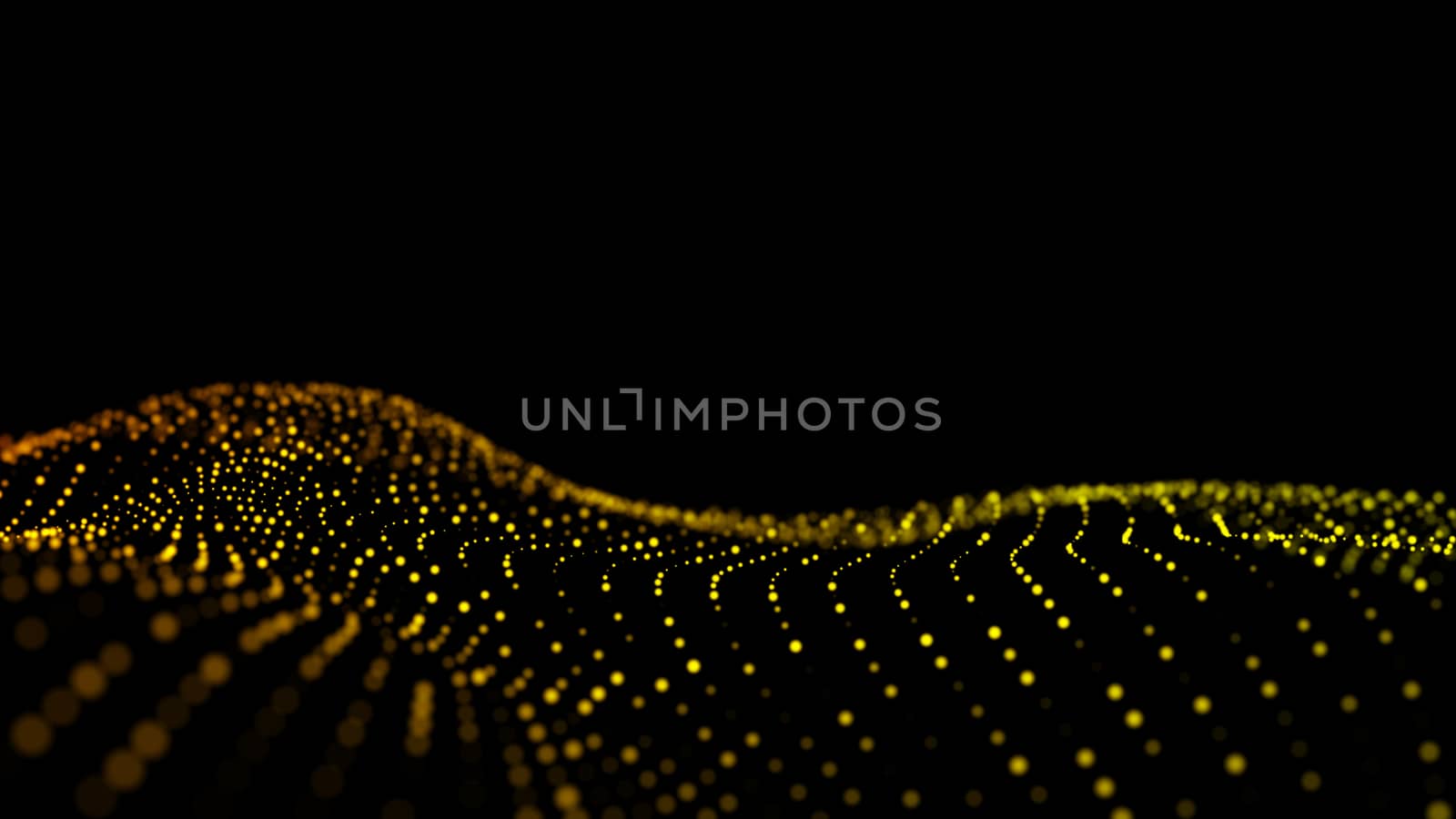 Gold sparkling particles wave background by nolimit046