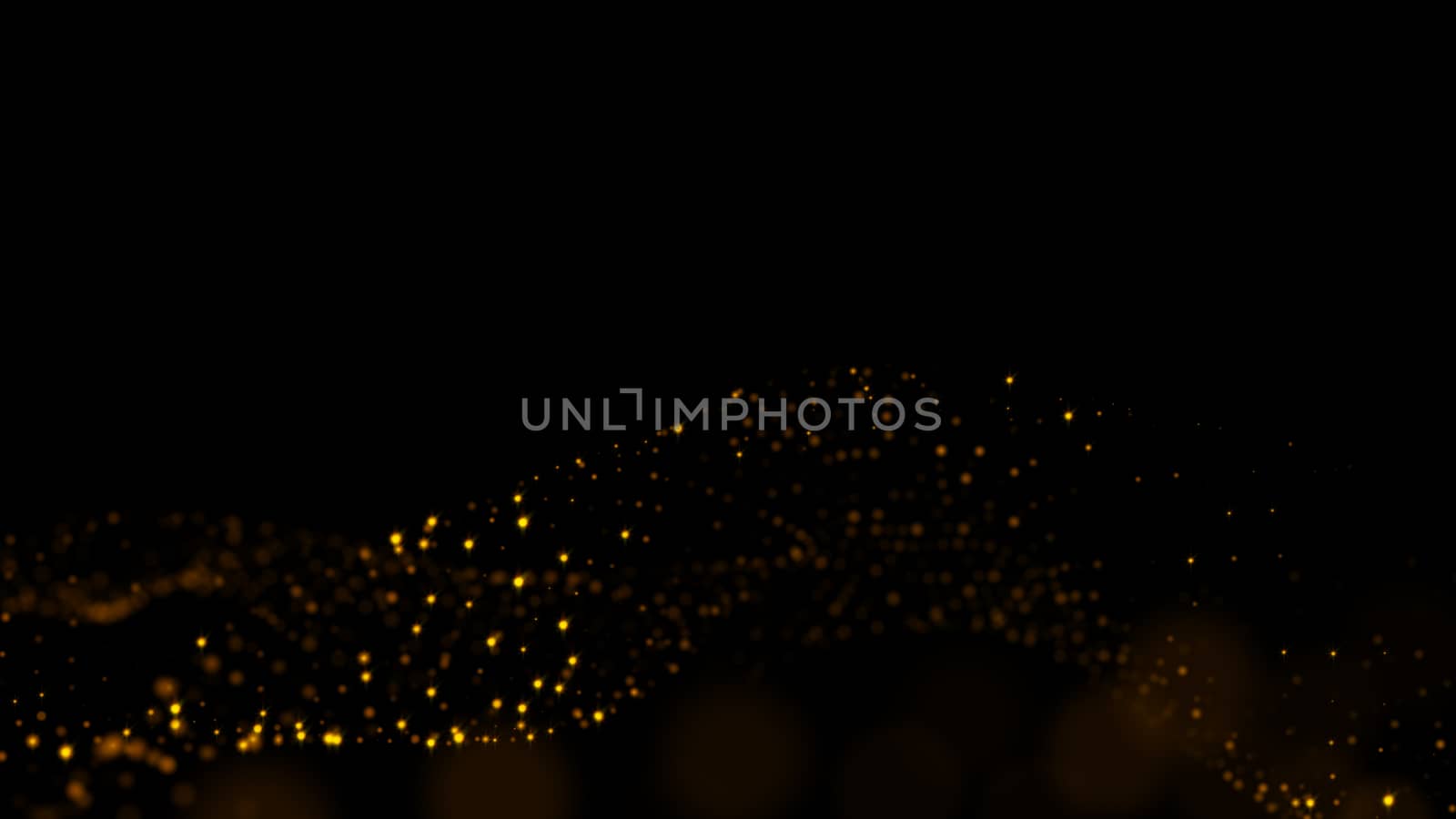 Gold sparkling particles wave background by nolimit046