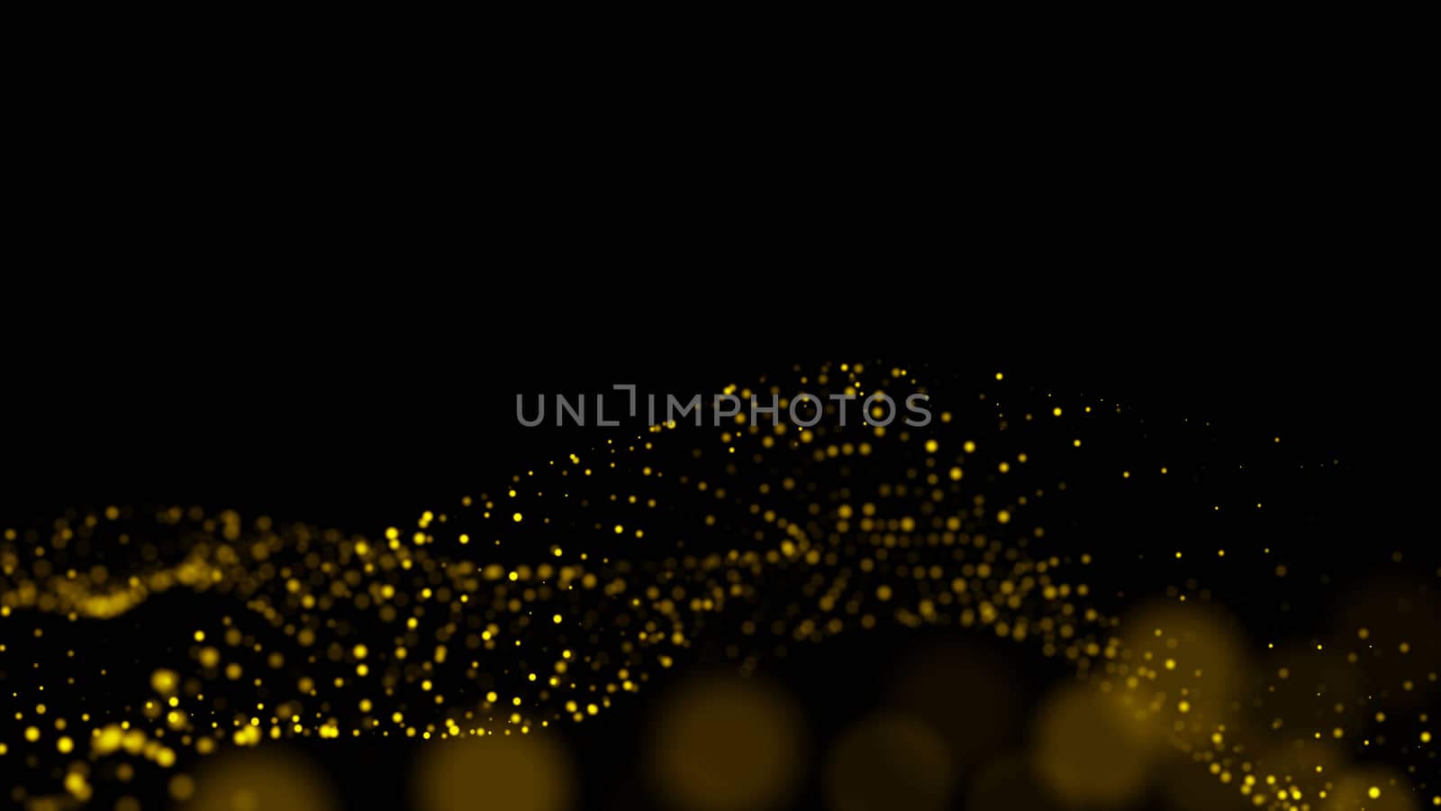 Gold sparkling particles wave background by nolimit046