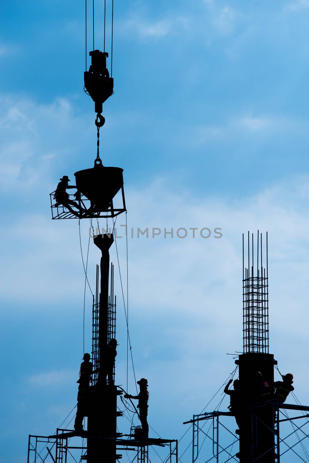 construction site silhouette