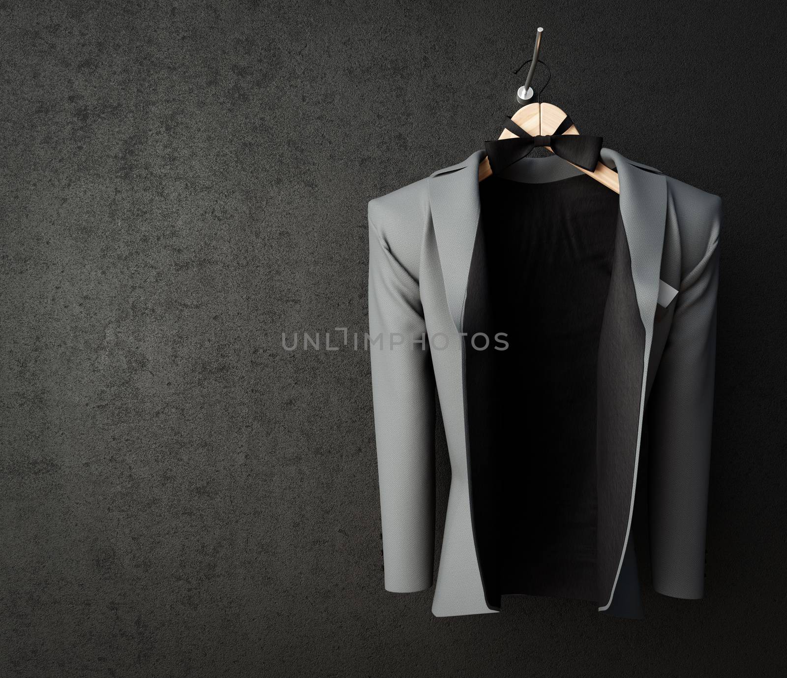 business jacket on textured wall concept photo background by denisgo