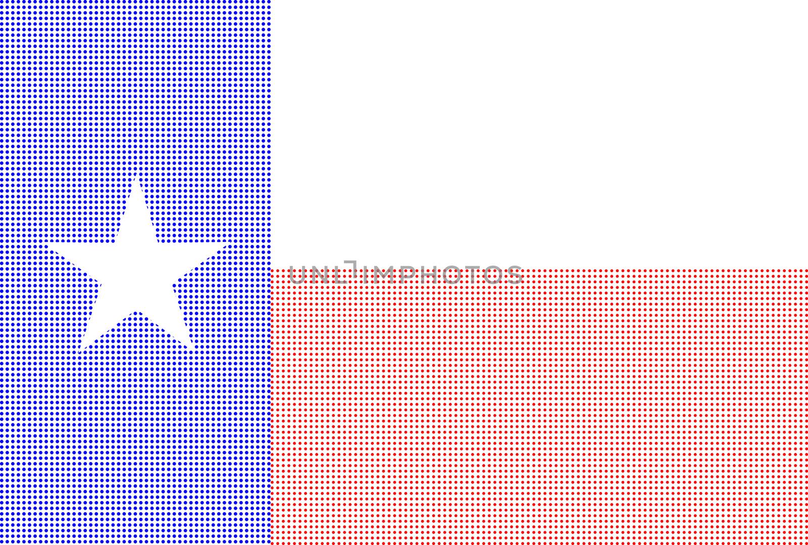 The flag of the USA state of TEXAS in halftone