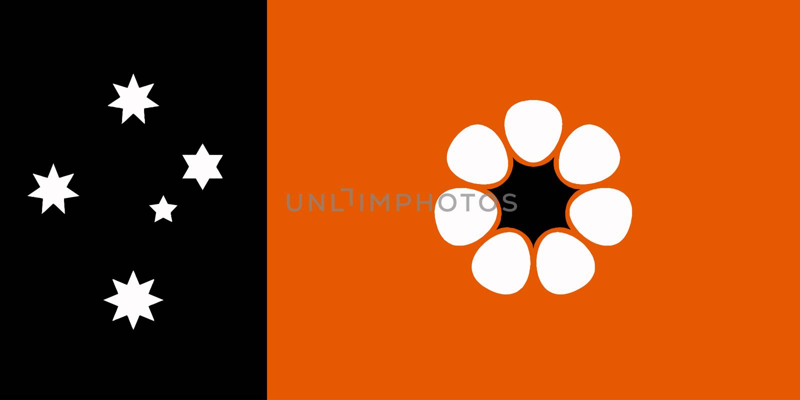 The flag of Northern Territory state in the country of Australia