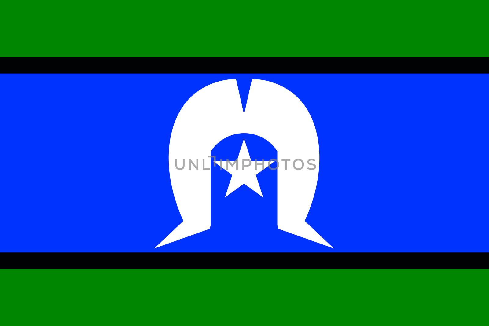The flag of the Australian Torres Strait Islander