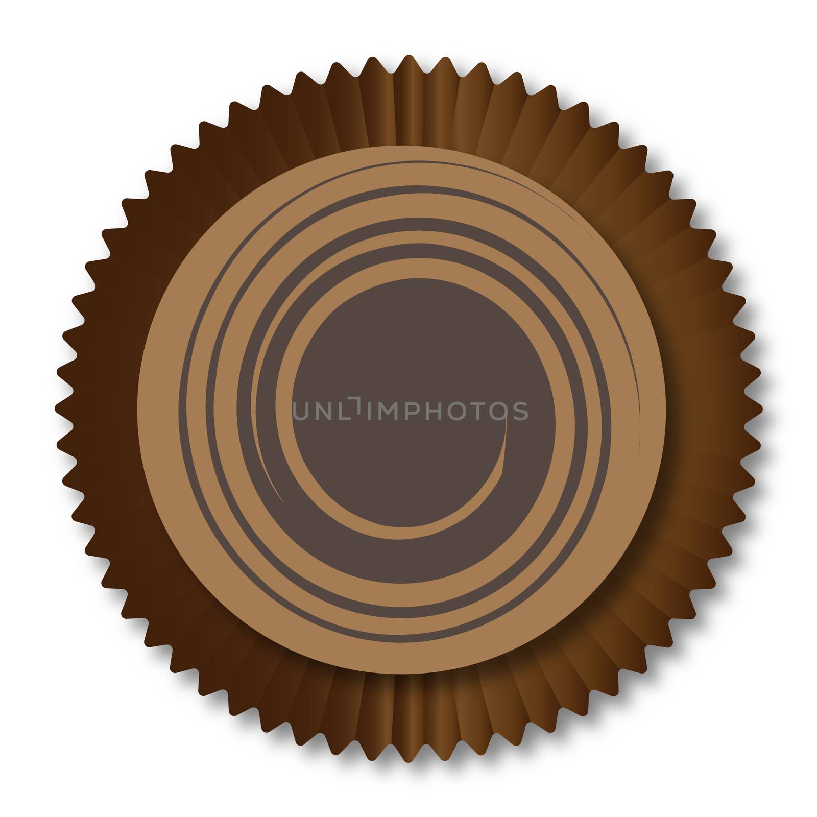 A typicswirl chocolate from a chocolate box selextion over a white background