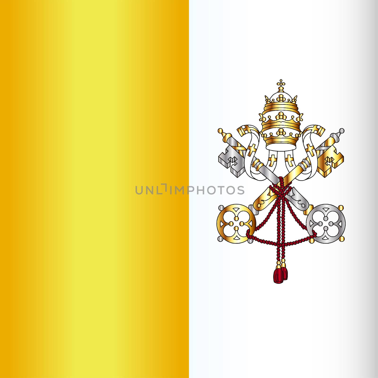 A depiction of the flag of Vatican city