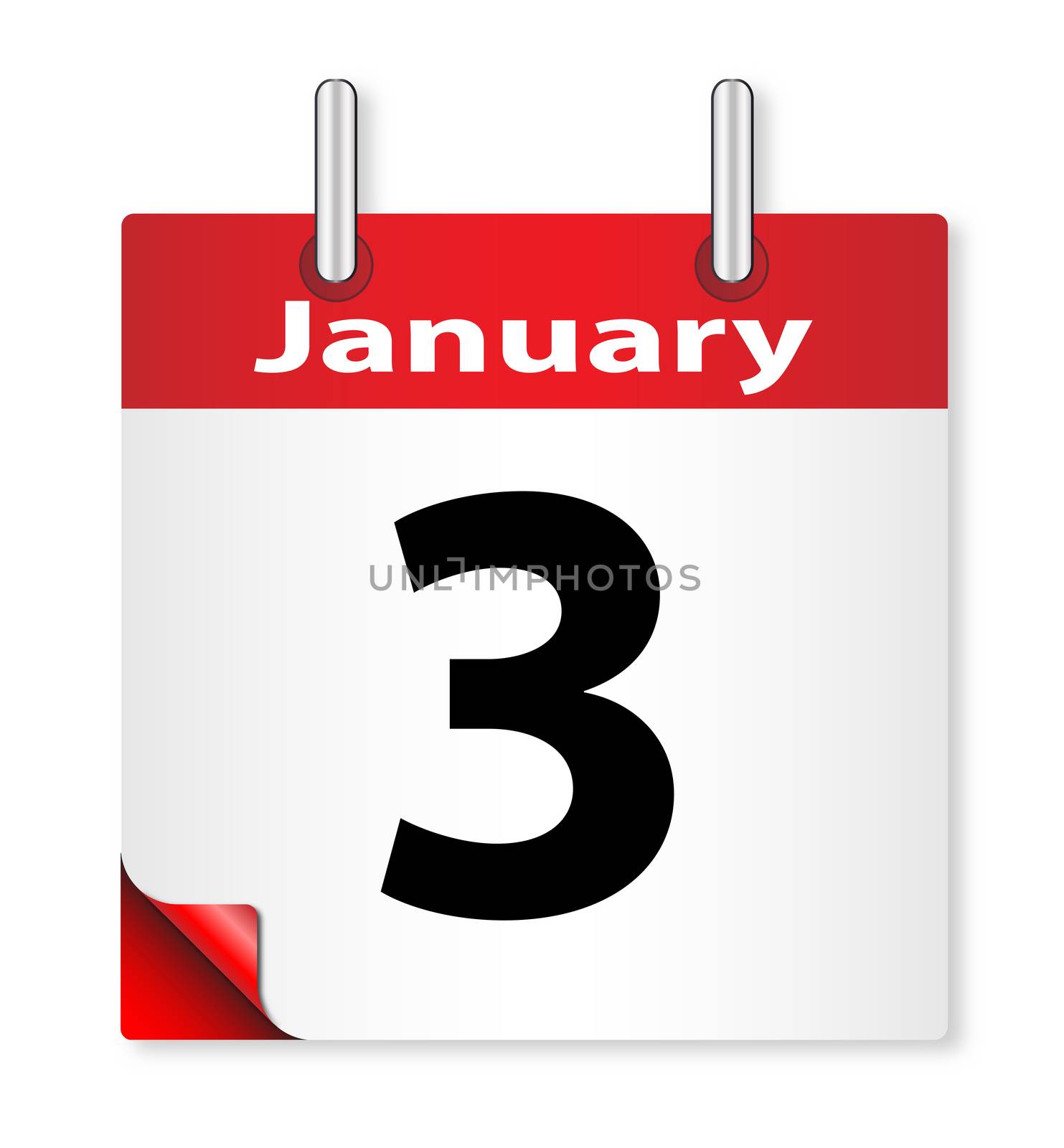 A calender date offering the 3rd January