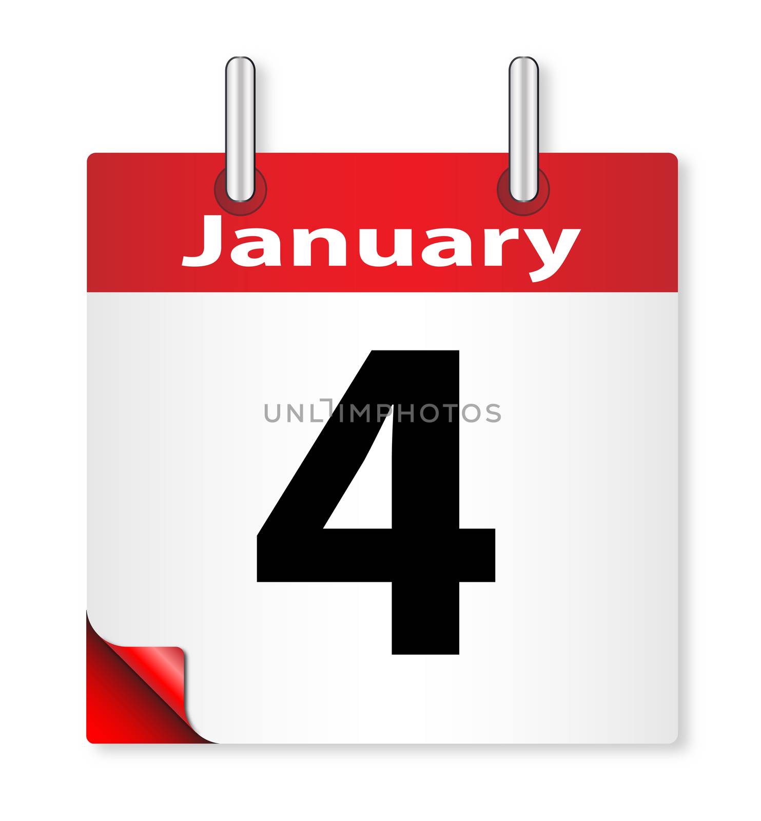 A calender date offering the 4th January