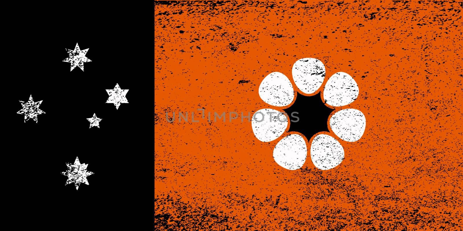 The flag of Northern Territory state in the country of Australia with grunge
