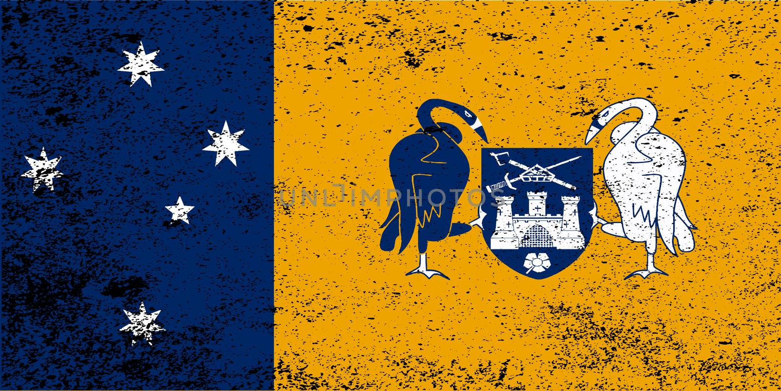 The flag of the Australian Capital Territory with grunge