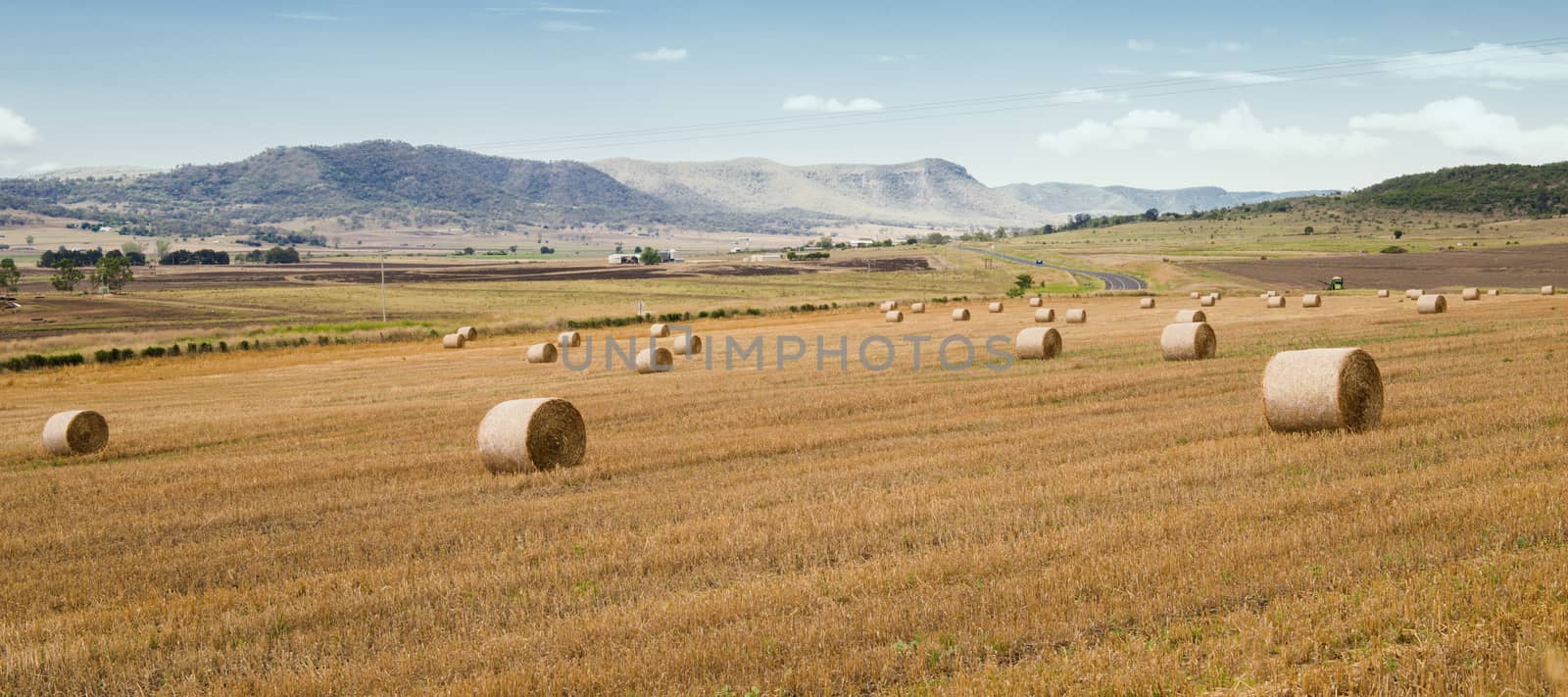 Outback agricultural and farming field by artistrobd
