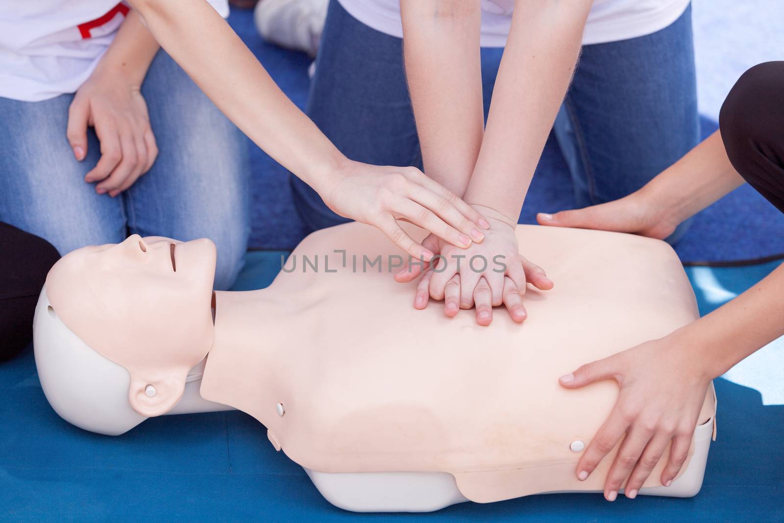 CPR - Cardiopulmonary resuscitation class by wellphoto