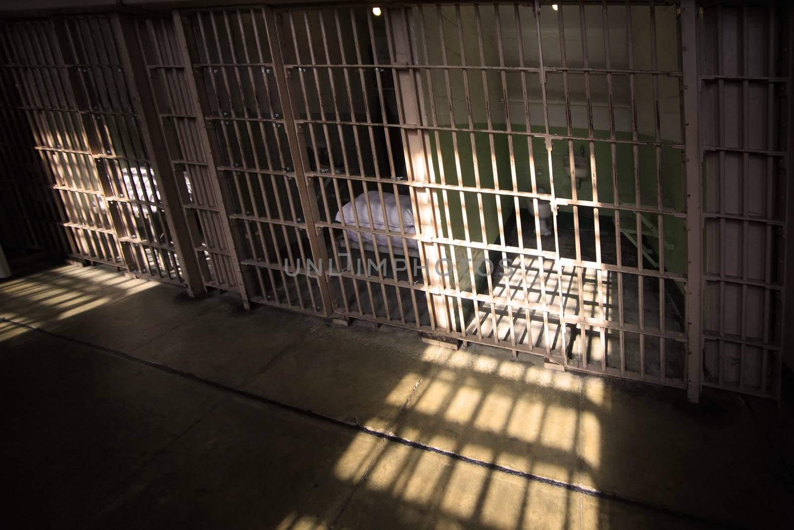 Inside view of Alcatraz Jail House Block