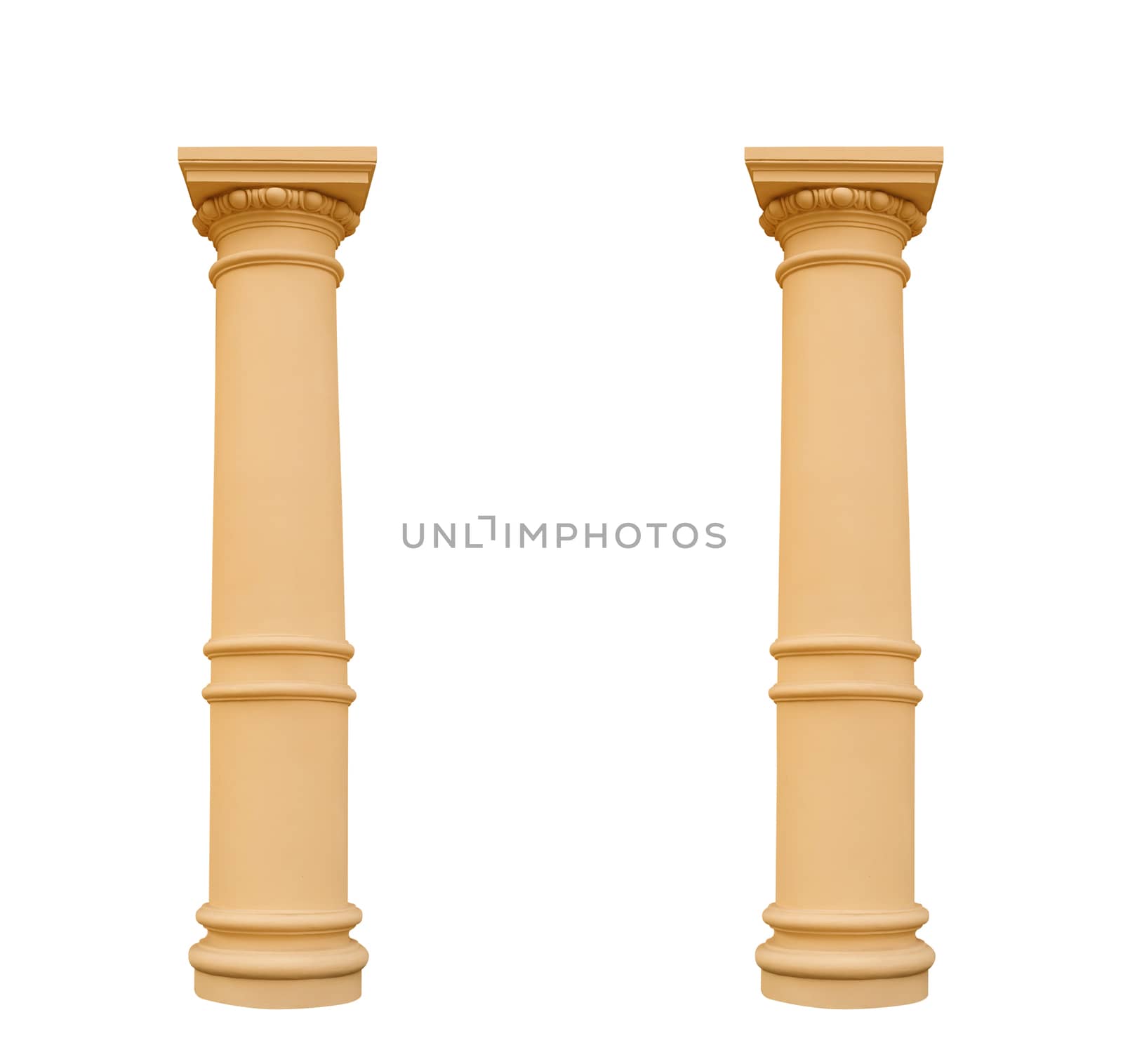 two columns in the Ionic style, isolated on white background by timonko