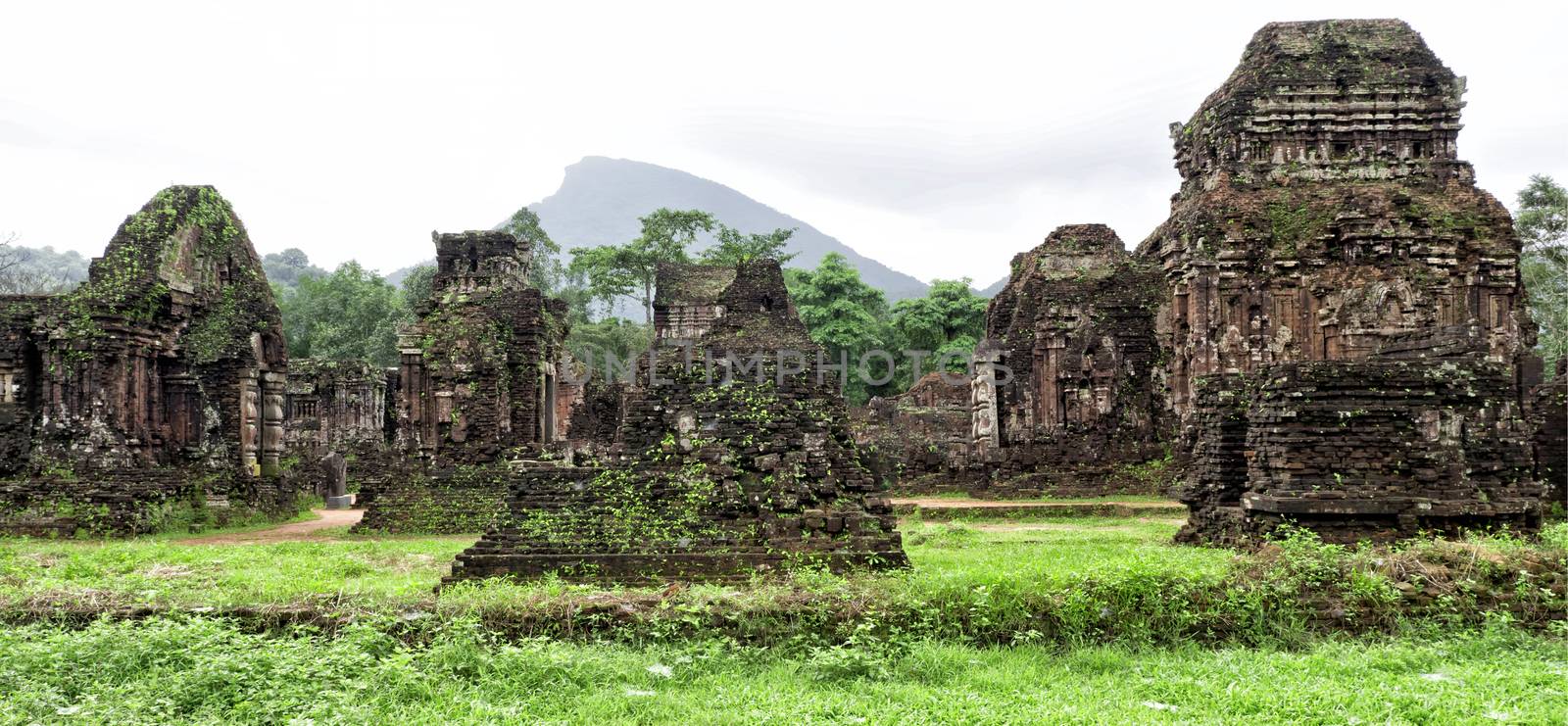 landscape of hindu ruins at my son vietnam