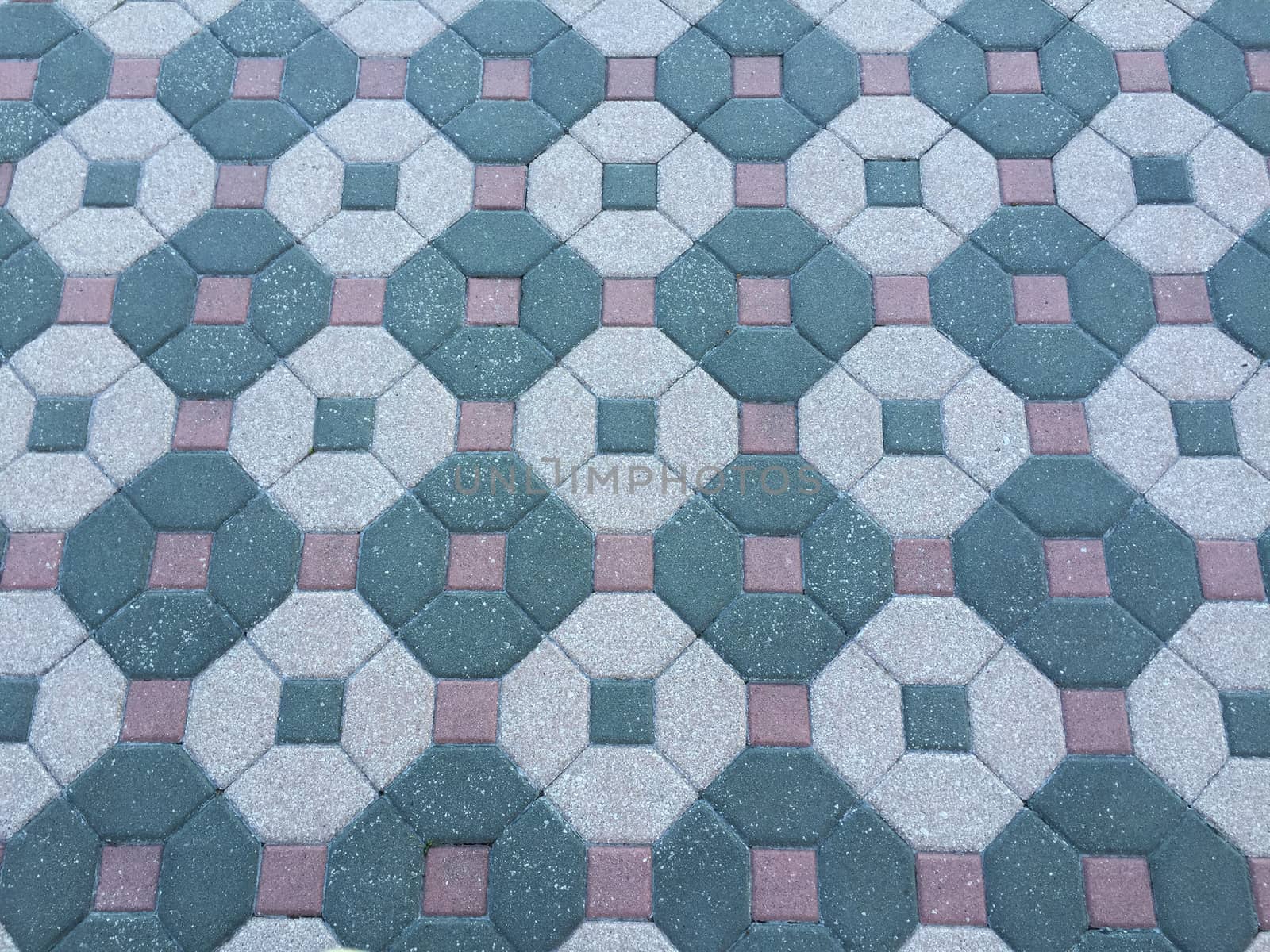 A design of bricks on the ground