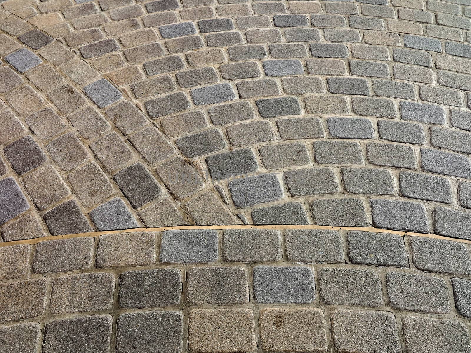 A floor of bricks in different directions