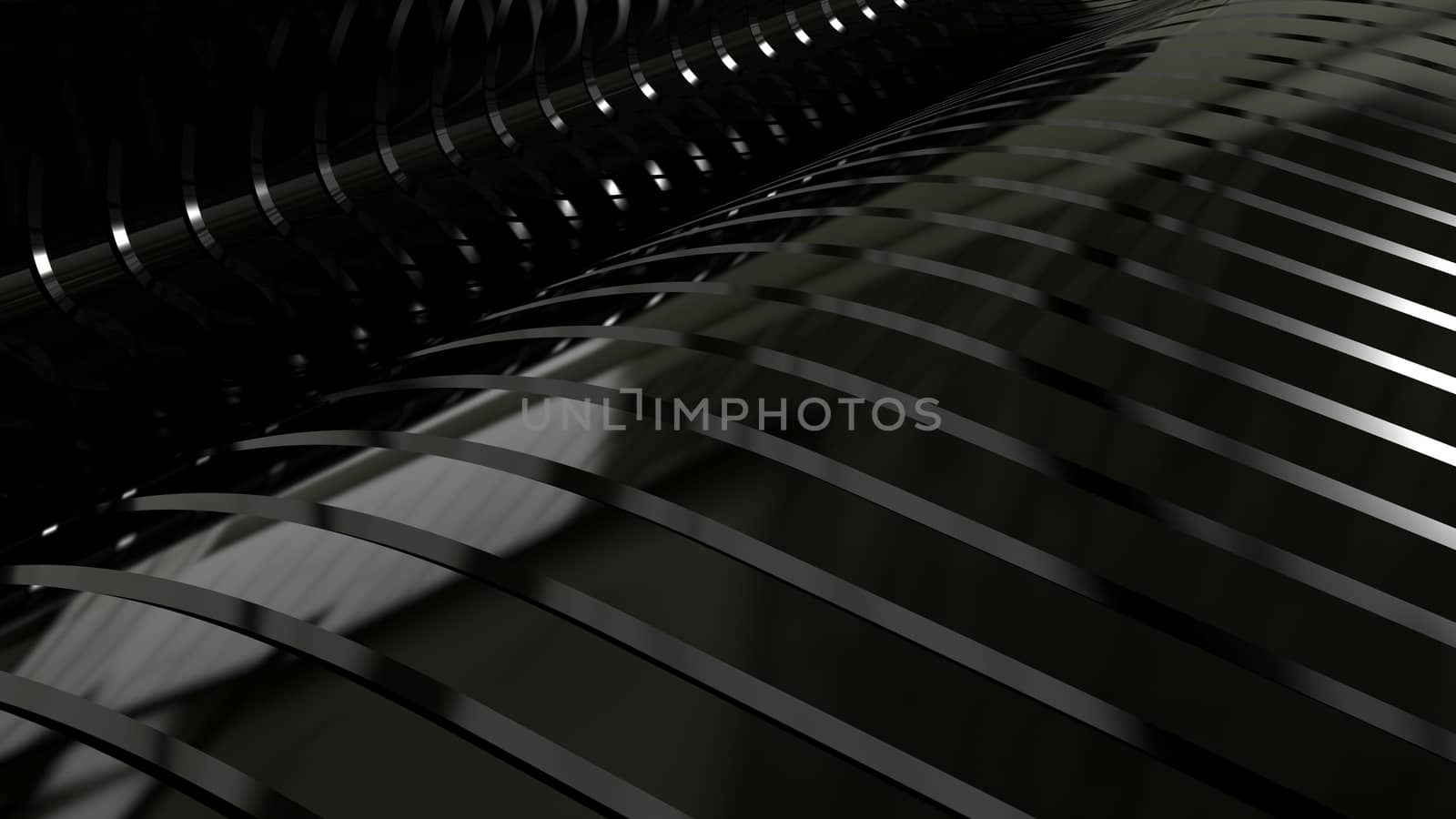 3D Illustration Abstract Black Background by brux