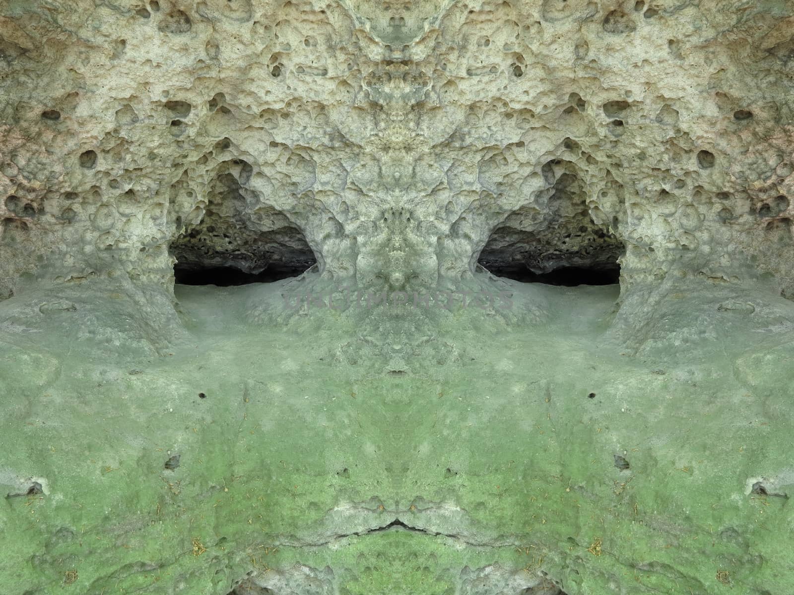 The silent rock - bizarre rock formation - digitally altered