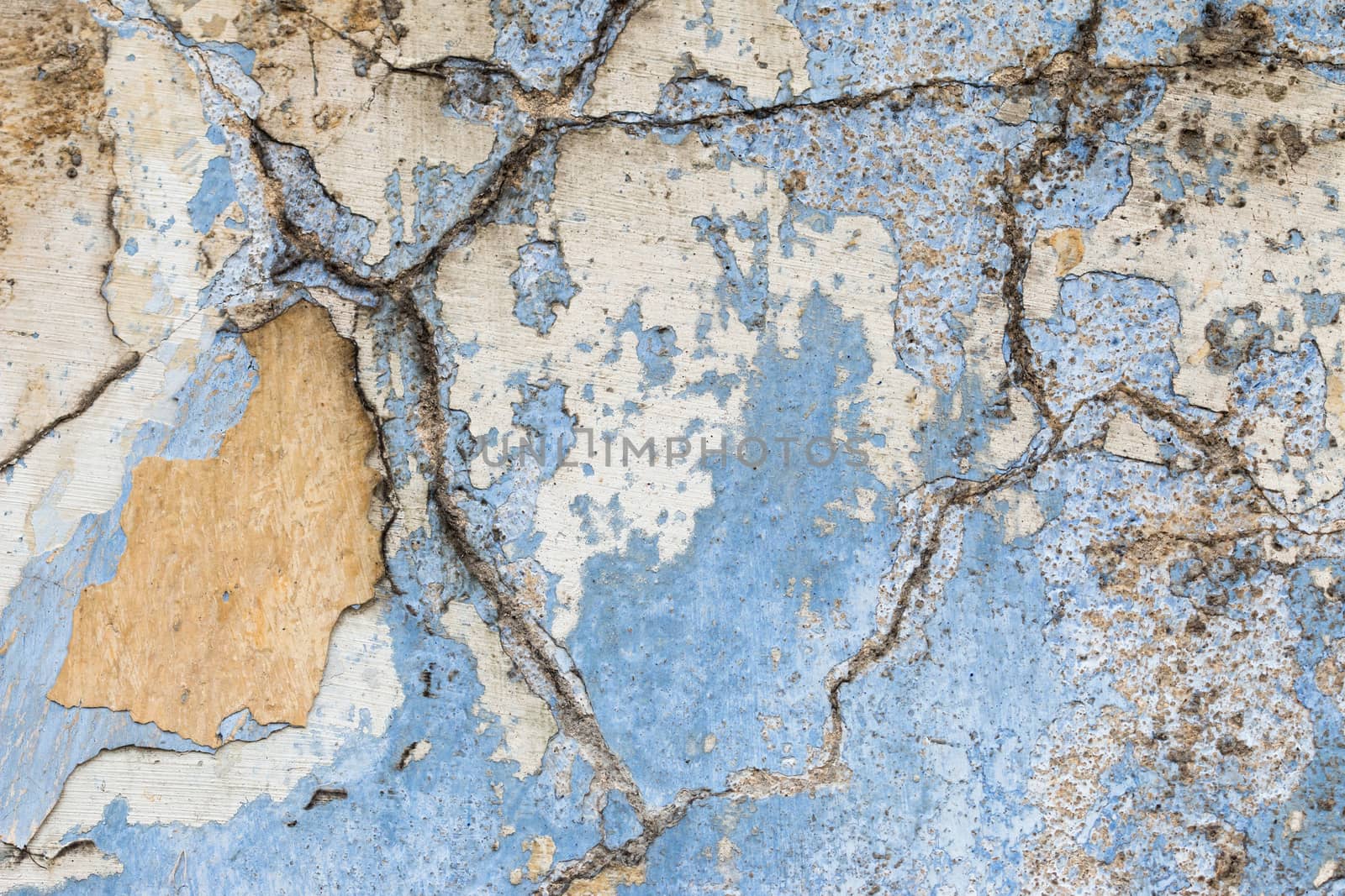 Detail of the cracked plaster - grunge texture