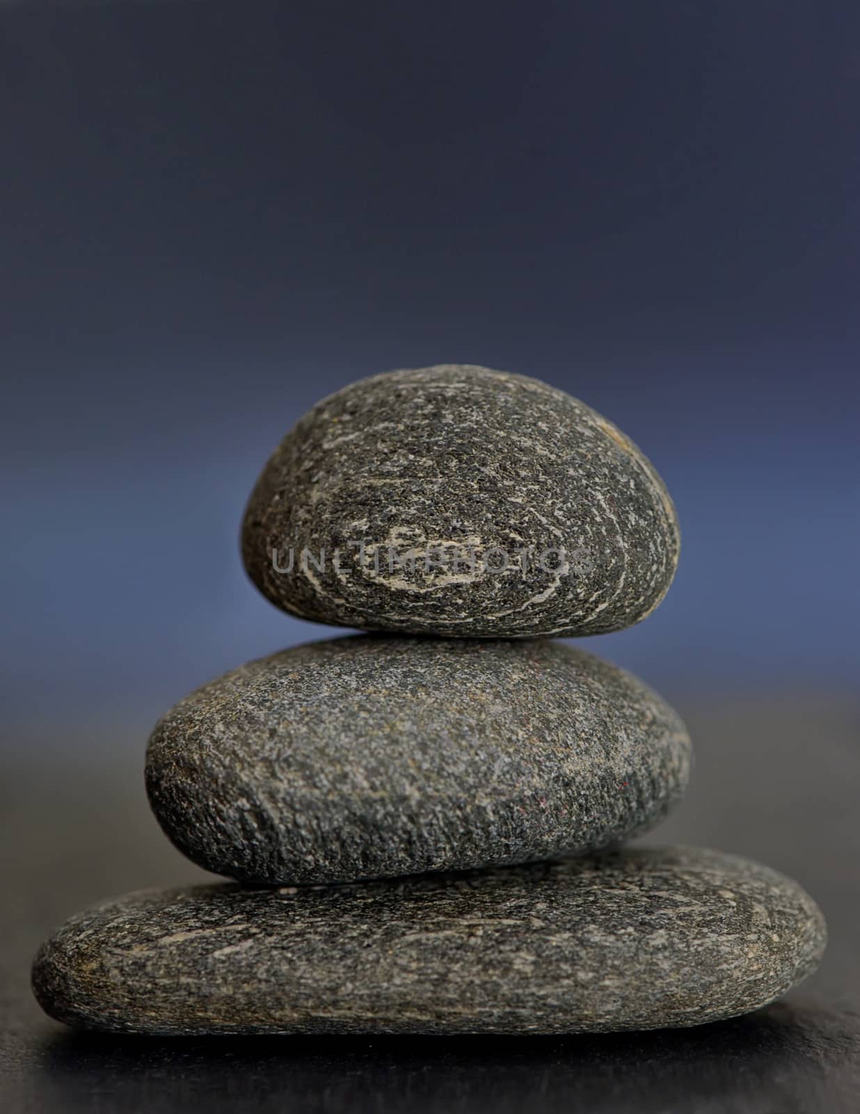 pile of pebble stones isolated in nature