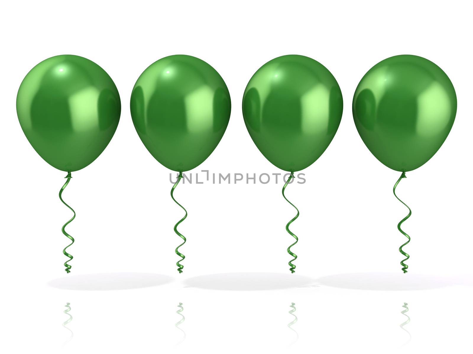 Green balloons by djmilic