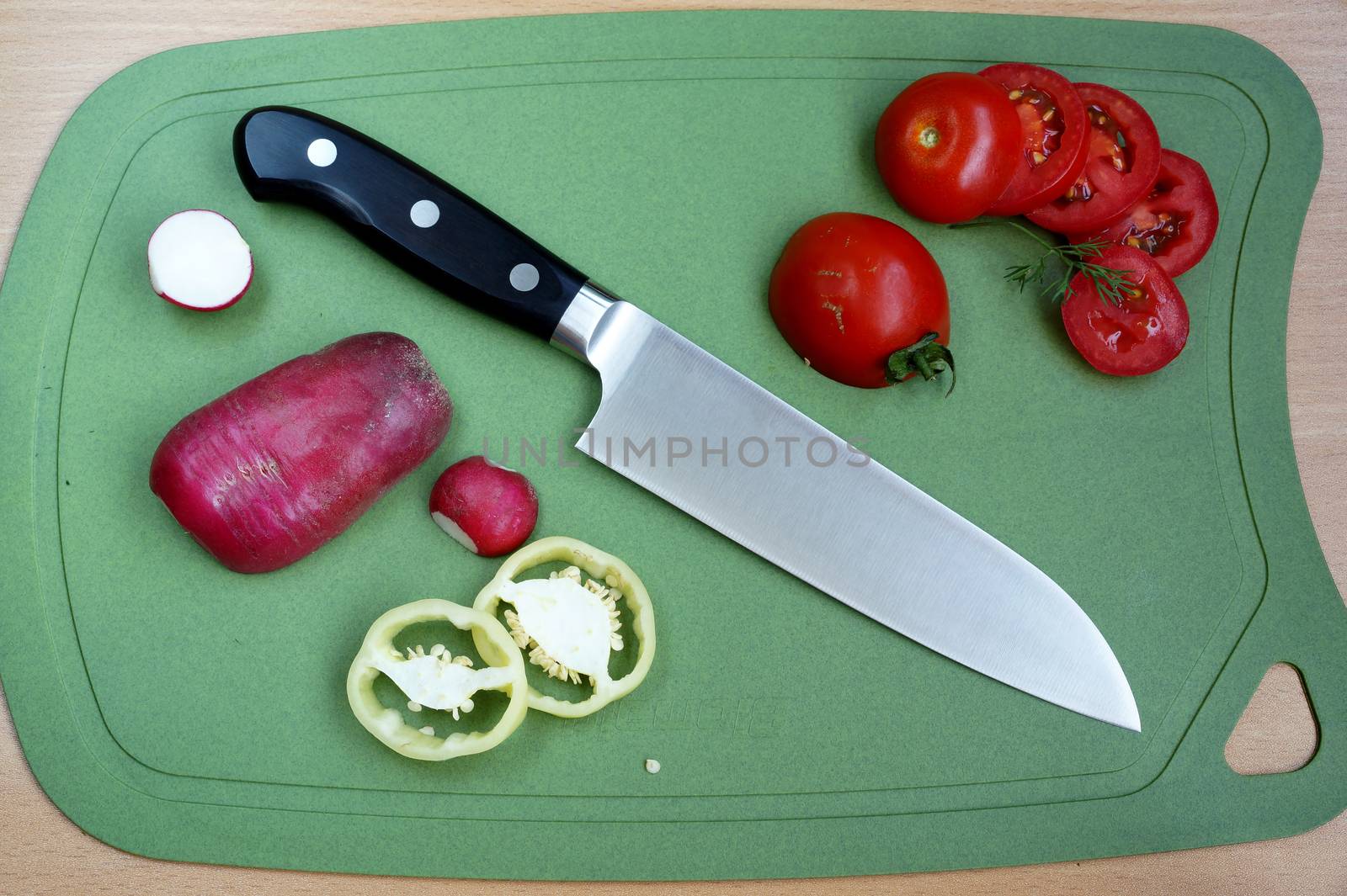 Knife cook universal with a blade like Santoku by Vadimdem