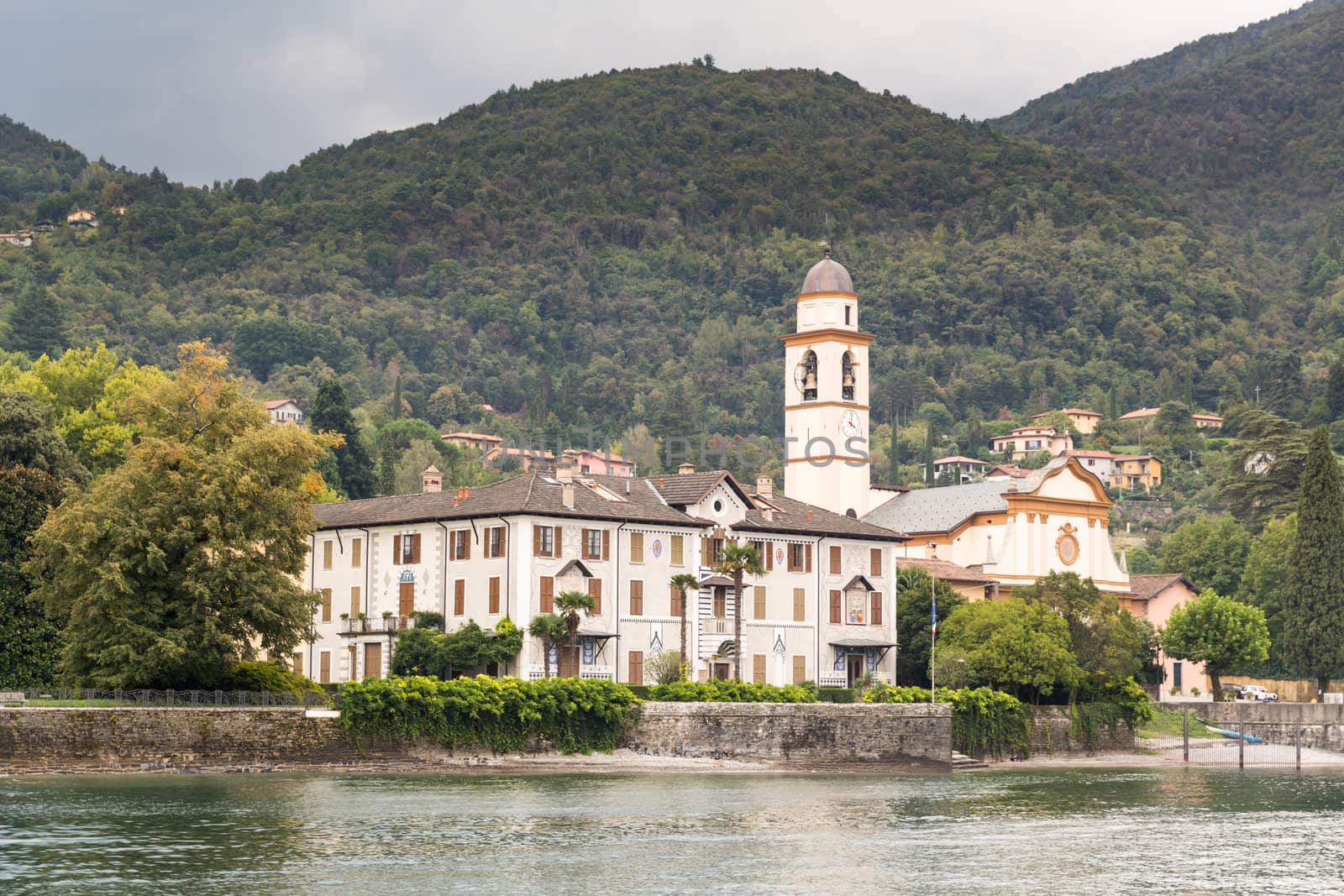 Church and small village near Bellagio on Lake Como by chrisukphoto