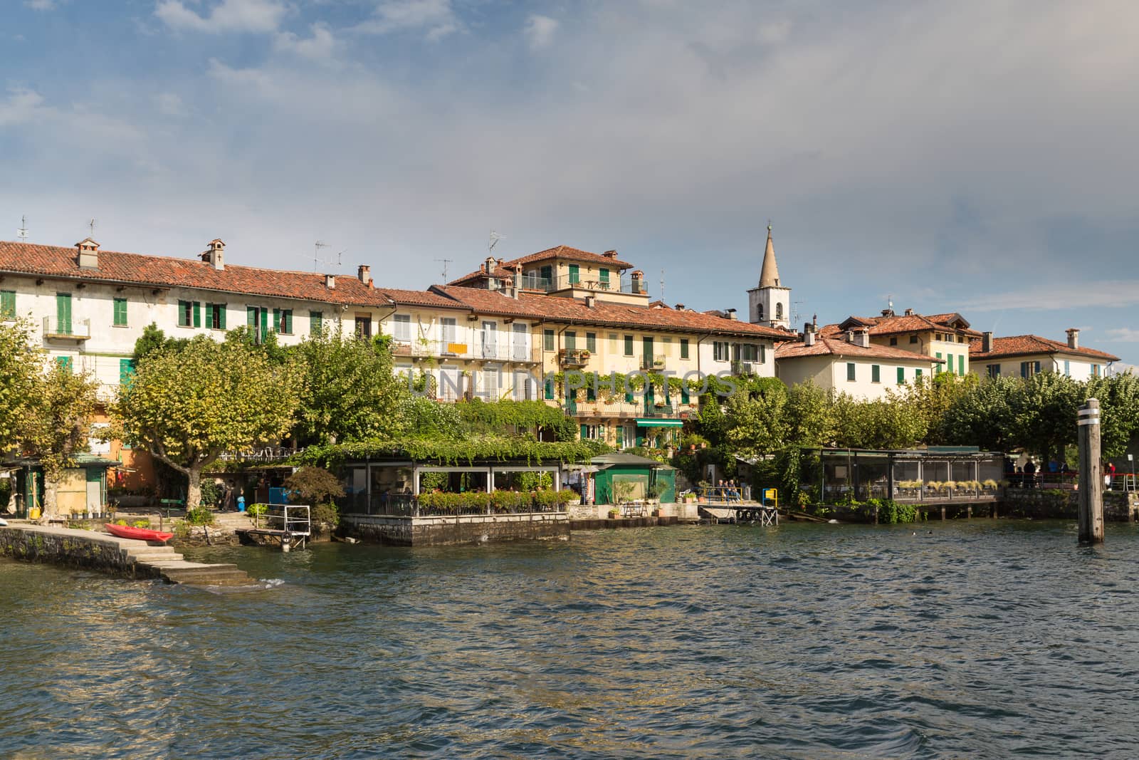 Isola dei Pescatori on Lake Maggiore near Stresa in Italy has an old fishing community and is still home to around fifty people