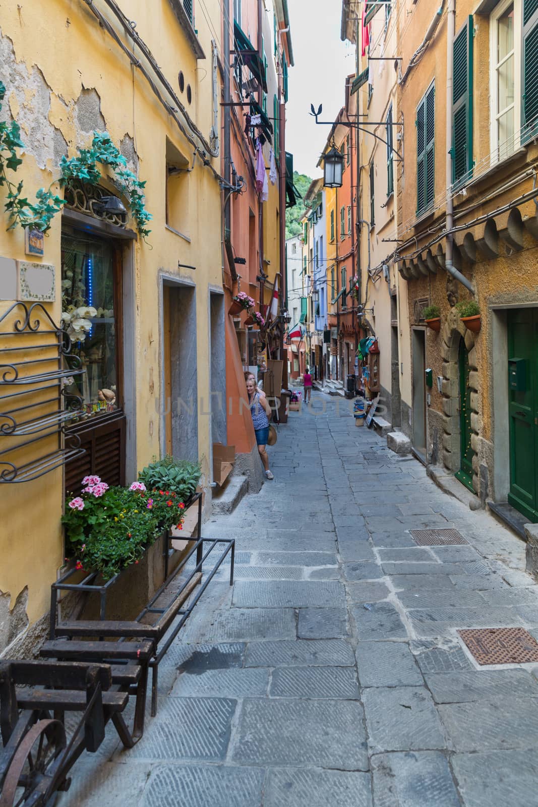 Street in Portovenere in the Ligurian region of Italy by chrisukphoto