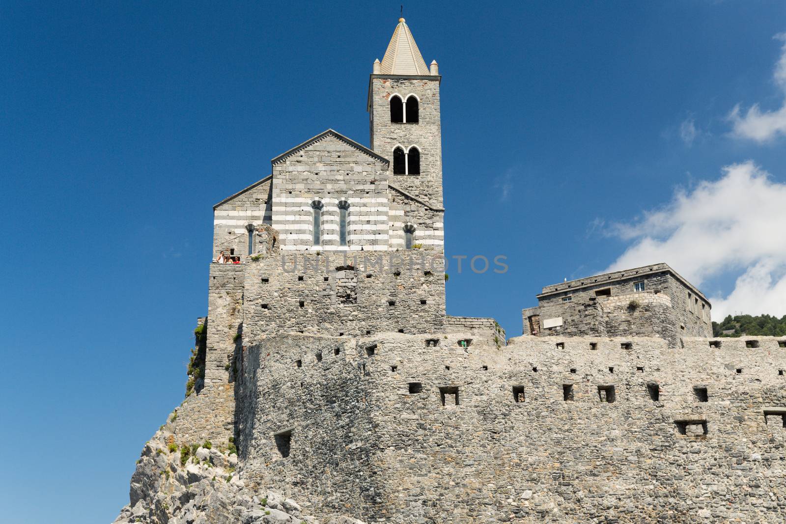 The Gothic Church of St. Peter, in Portovenere in the Ligurian region of Italy