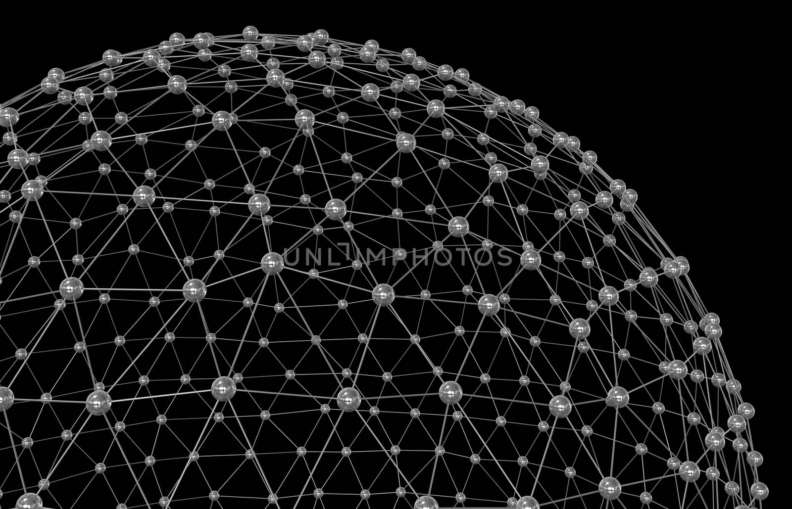 Sphere. Abstract network connection background by cherezoff