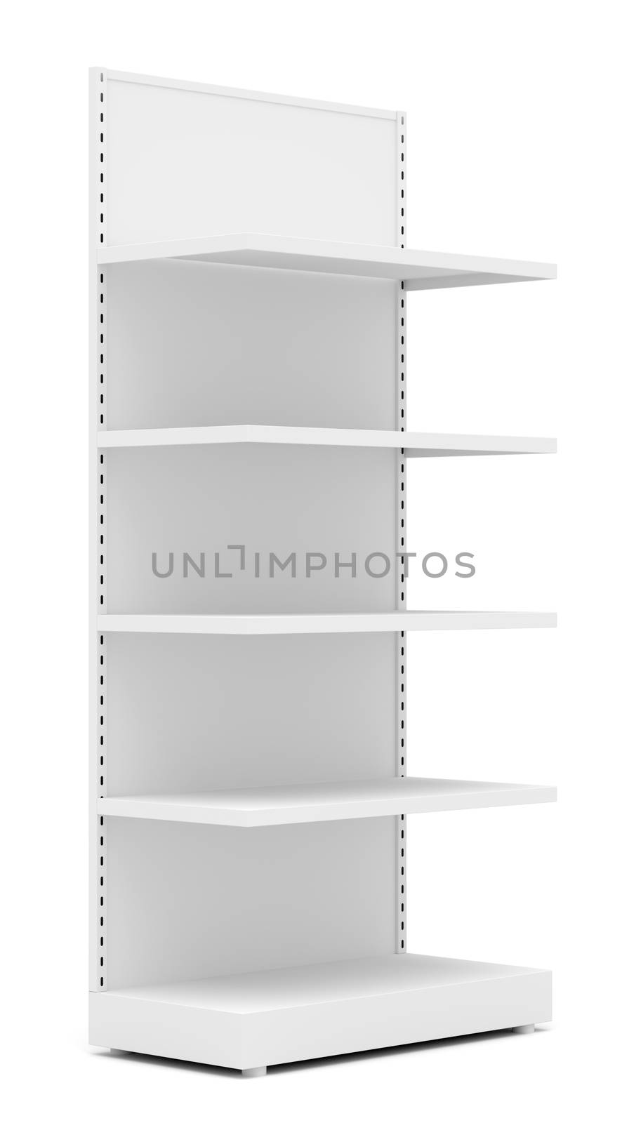 White Empty Retail Shelves by cherezoff