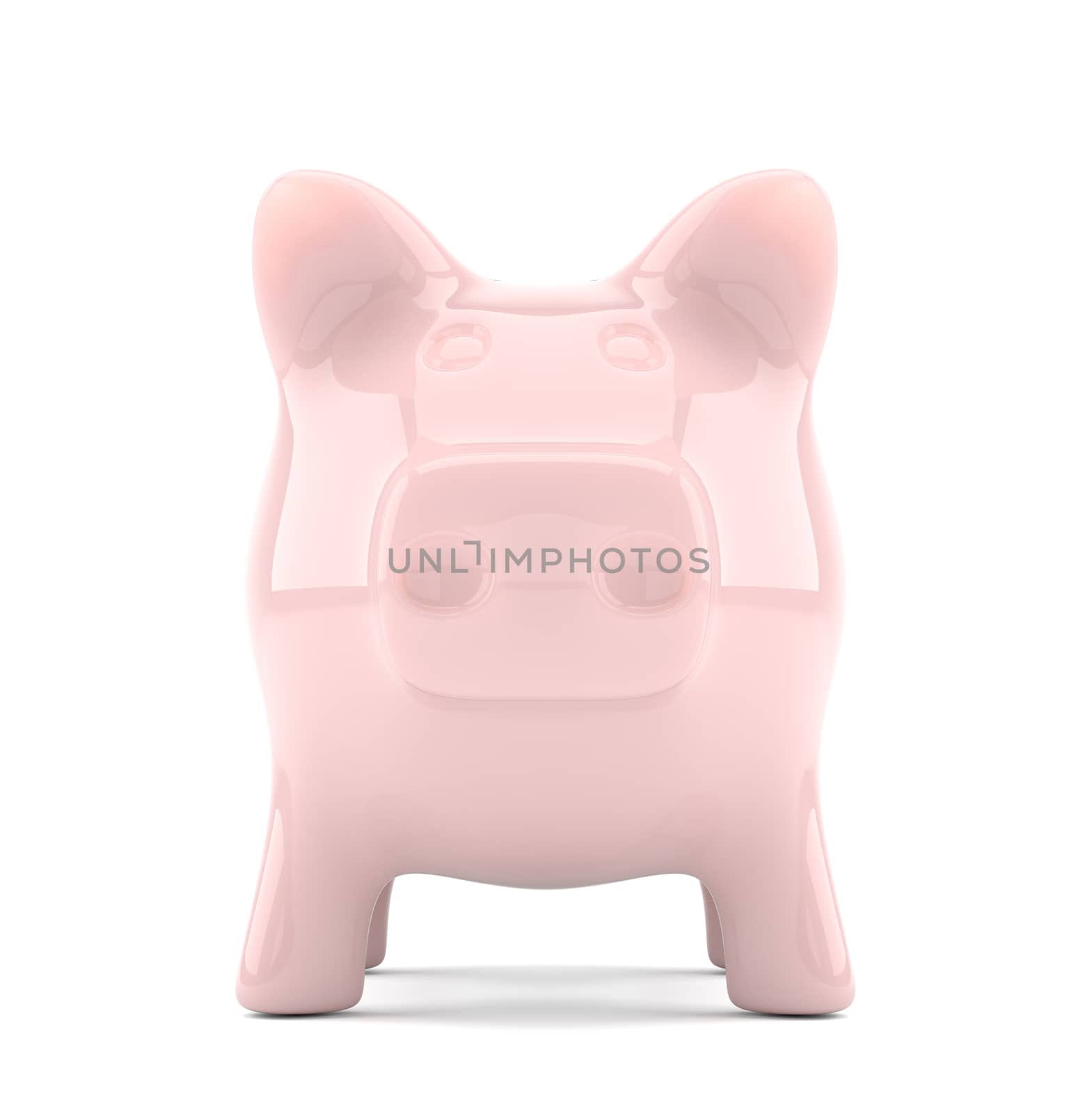 Front view of piggy bank by cherezoff