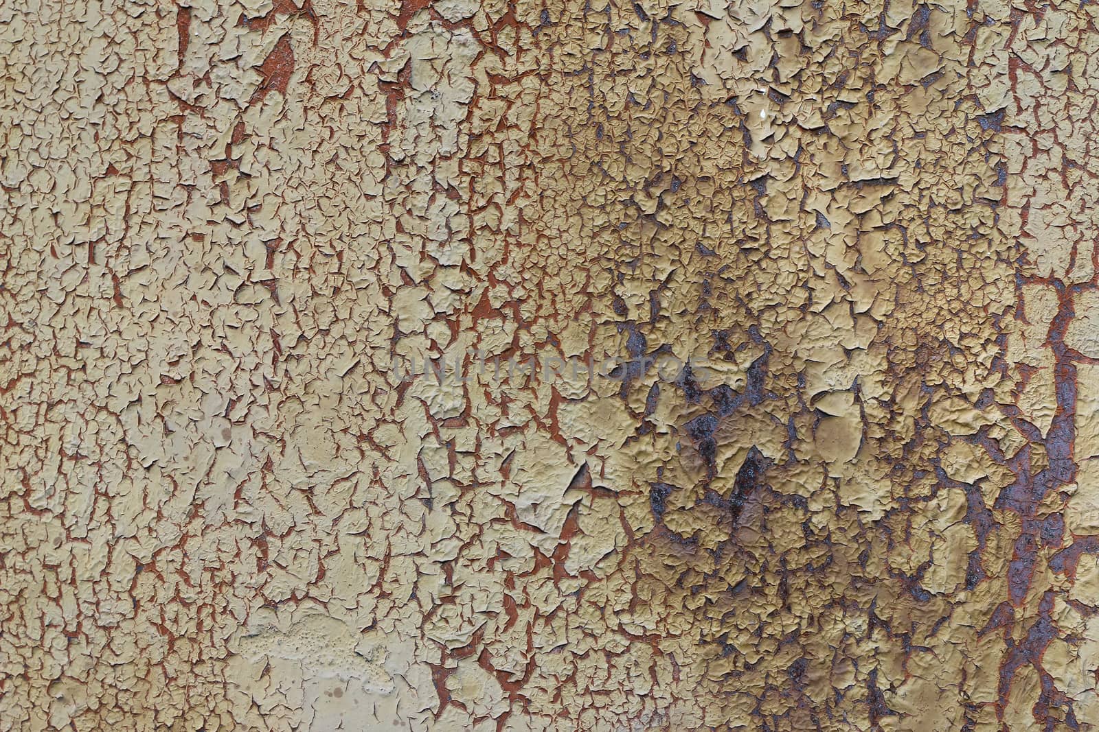 Cracked paint on the rusty iron by Mibuch