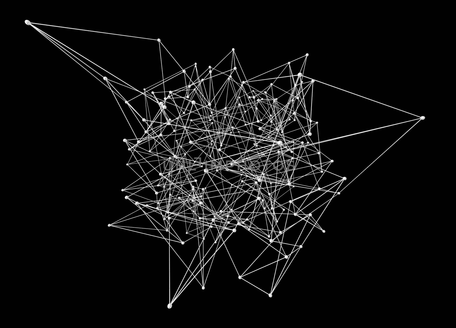 Lines and dots forming mesh by cherezoff