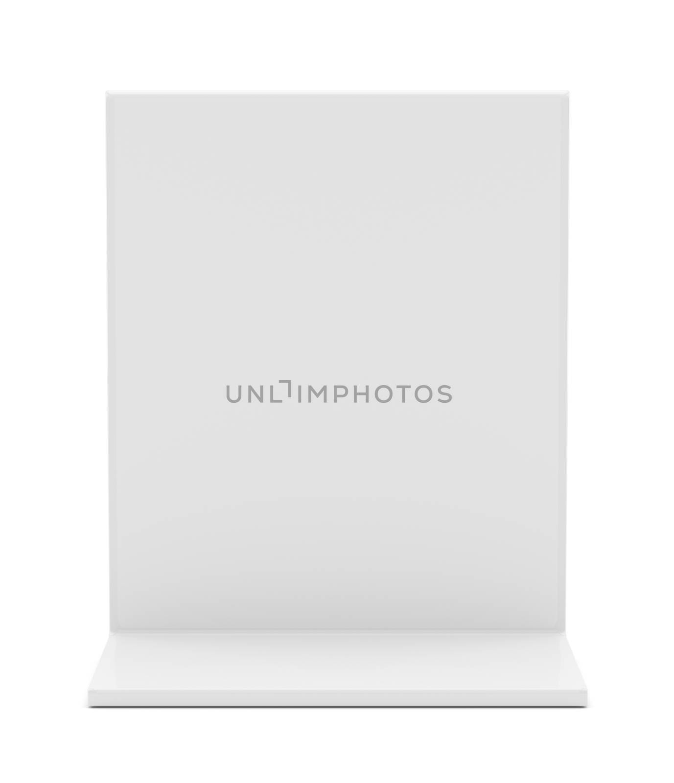 Plastic White ad Plate Isolated on White Background. 3D Illustration