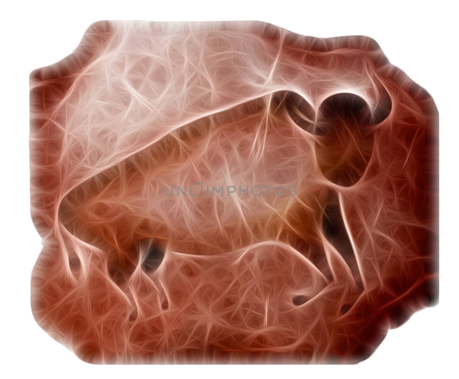 Abstract image og the bull - bull a la Altamira