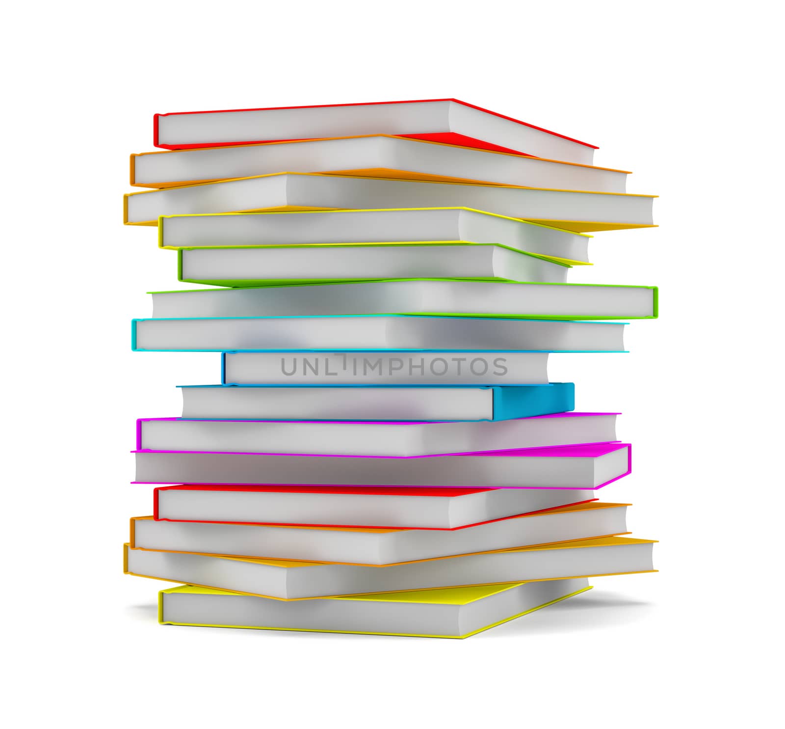 Books stack - isolated on white background by cherezoff