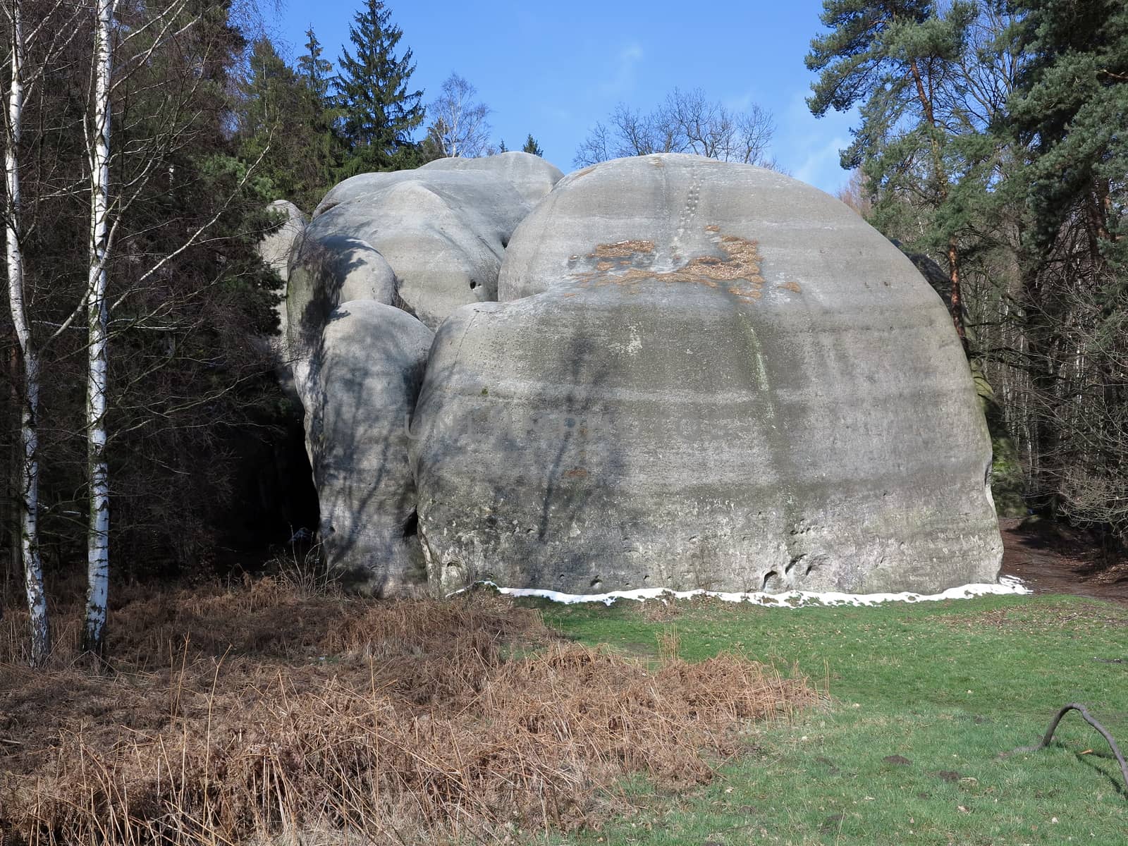 Interesting rock formation - Elephant Rocks - resembling a bathing elephants, Czech republic