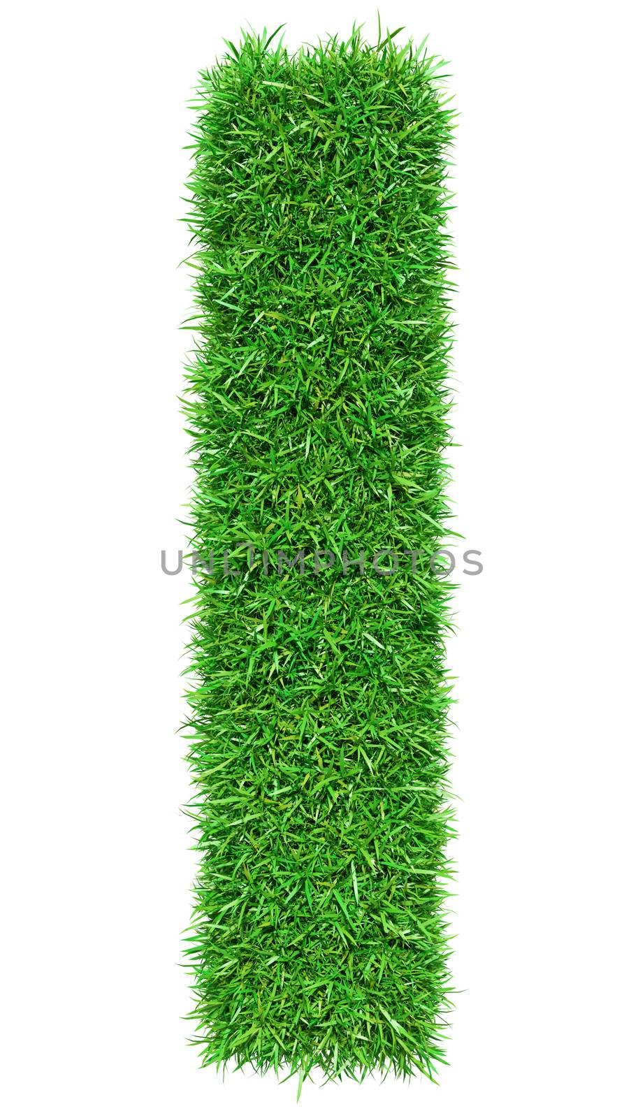 Green Grass Letter I by cherezoff